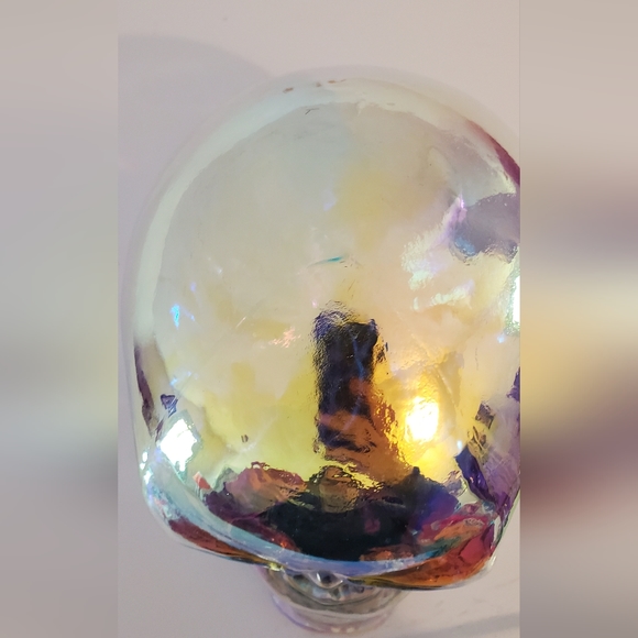 Iridescent Glass Light Up Skull - Picture 4 of 7